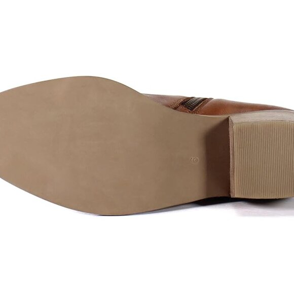 NEW DIBA TRUE Leather Hel Lina Heel Booties Cuoio for women 462mn - Picture 5 of 7